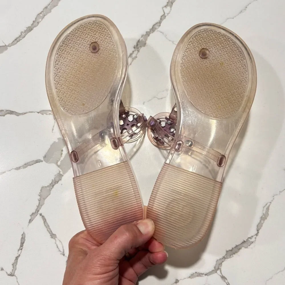 Tory Burch | Women's Mini Miller Purple Jelly Thong Sandals 6